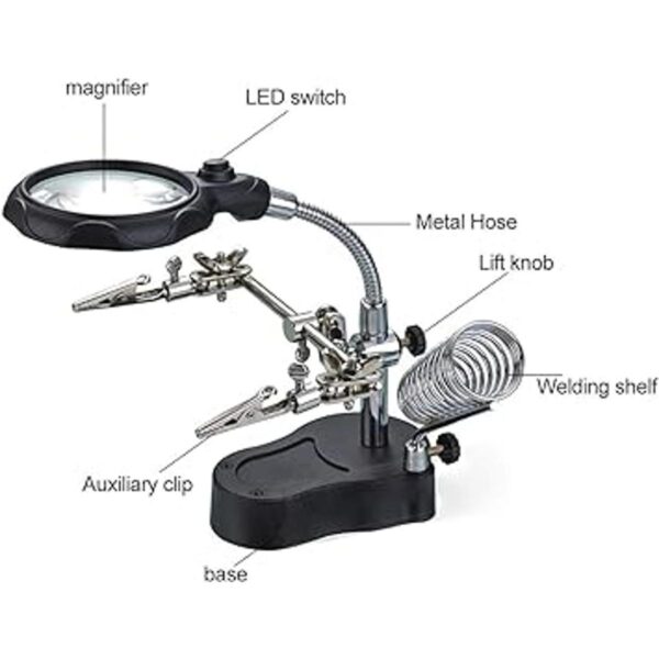 Helping Hands Soldadura zramo Luz LED lupa de_2