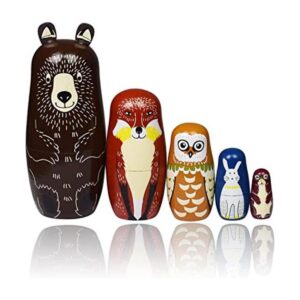 Muñecas anidadas rusas Matryoshka para niños juego de 5_1
