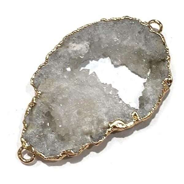 Conectores Druzy de cristal de ágata natural con cristales_4