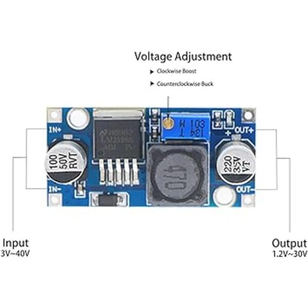 LM2596 Convertidor de CC a CC con entrada ajustable de_3