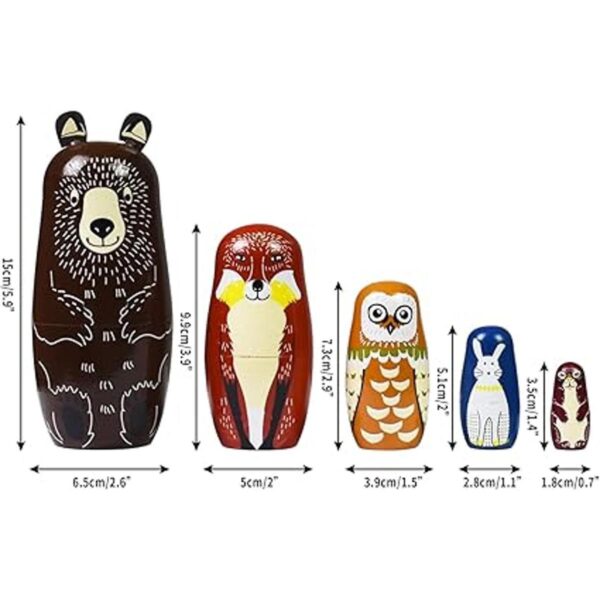 Muñecas anidadas rusas Matryoshka para niños juego de 5_2