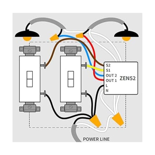 Zooz 700 Series ZWave Plus Double Relay ZEN52 Controla 2_4