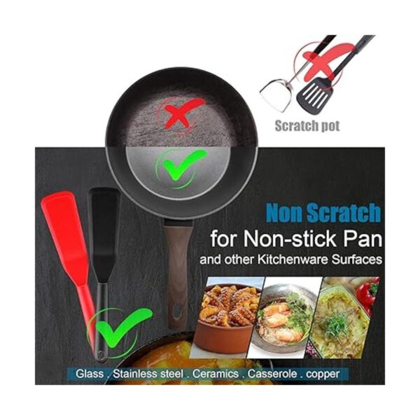 Espátula fina de silicona para tortilla espátula larga de