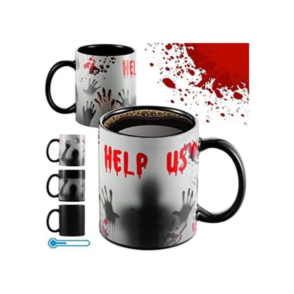 Taza de café de Halloween taza de zombi que cambia de