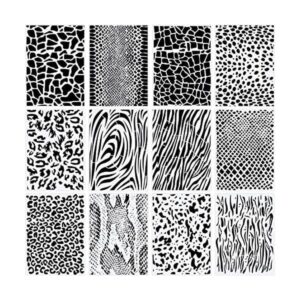 12 plantillas de pintura de leopardo plantillas de