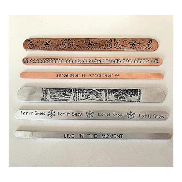 Kit de estampado de metal para pulsera en blanco de