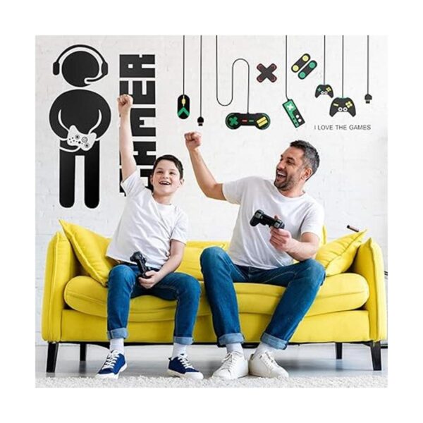 3 hojas de pegatinas de pared de videojuegos vinilo para