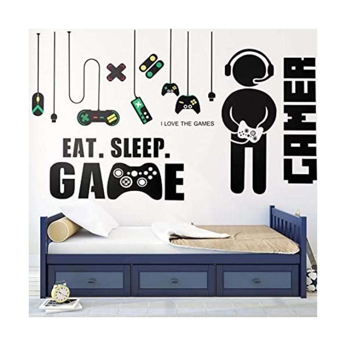 3 hojas de pegatinas de pared de videojuegos vinilo para