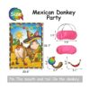 Juego de fiesta mexicana pin la boca y la cola en el