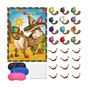Juego de fiesta mexicana pin la boca y la cola en el