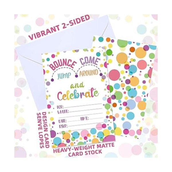 30 invitaciones de fiesta de rebote o salto tarjetas de_4