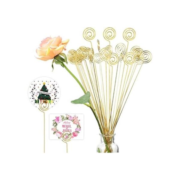 Portatarjetas florales de alambre de metal de 30 piezas