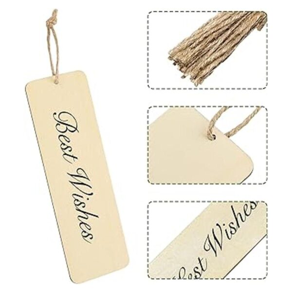 Marcapáginas de madera en blanco para manualidades