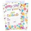30 invitaciones de fiesta de rebote o salto tarjetas de_1