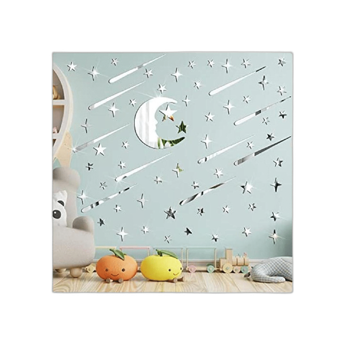 216 piezas de calcomanías 3D de pared con estrellas de