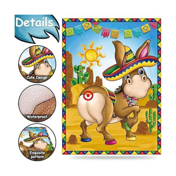Juego de fiesta mexicana pin la boca y la cola en el