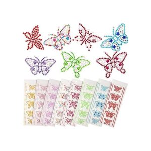 40 pegatinas de mariposa con diamantes de imitación