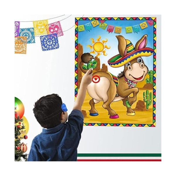 Juego de fiesta mexicana pin la boca y la cola en el