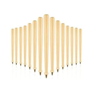 15 piezas de madera de bate de béisbol tinta negra_1
