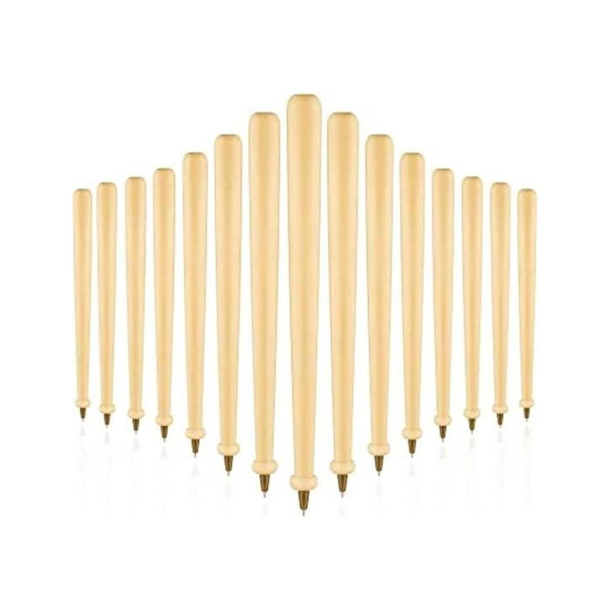 15 piezas de madera de bate de béisbol tinta negra