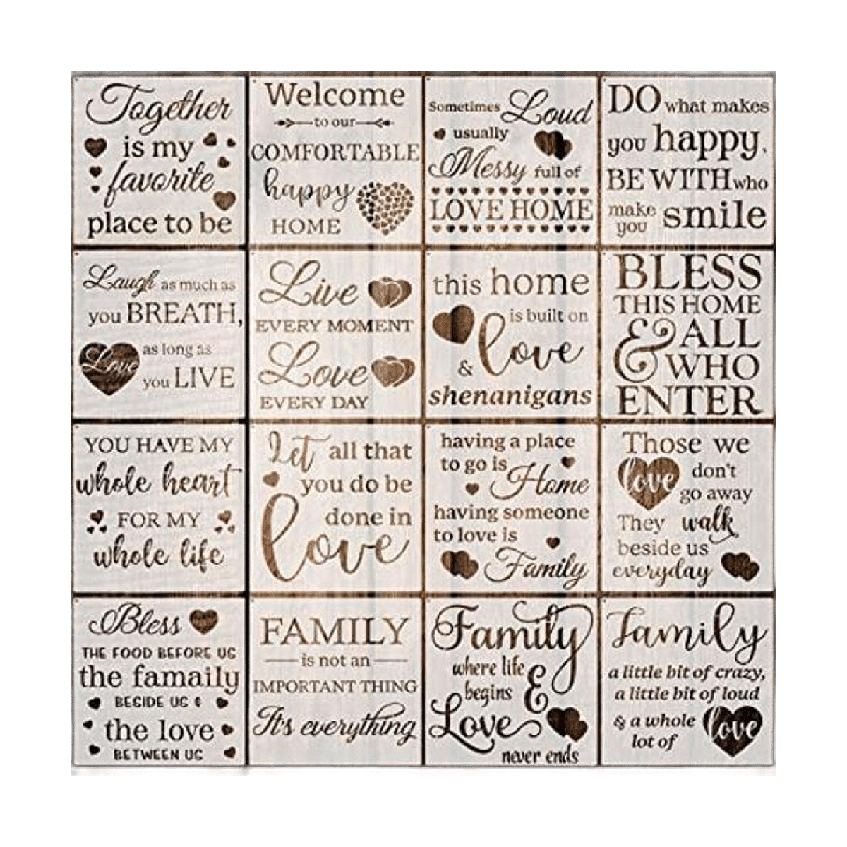16 plantillas de palabras inspiradoras para la familia