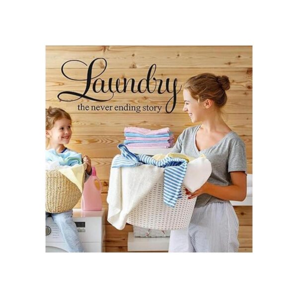 Calcomanía de vinilo de pared para lavandería lavar