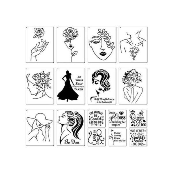 16 plantillas temáticas para mujer cara floral femenina y