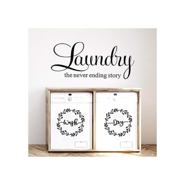 Calcomanía de vinilo de pared para lavandería lavar