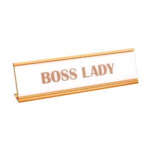 Señal de señora jefe letrero de jefe de oro rosa placa_1