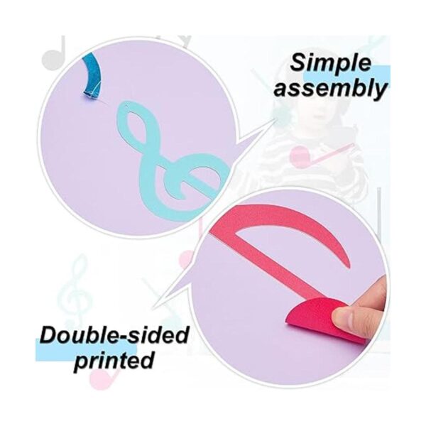Zonon 25 piezas de espiral para colgar notas musicales_3