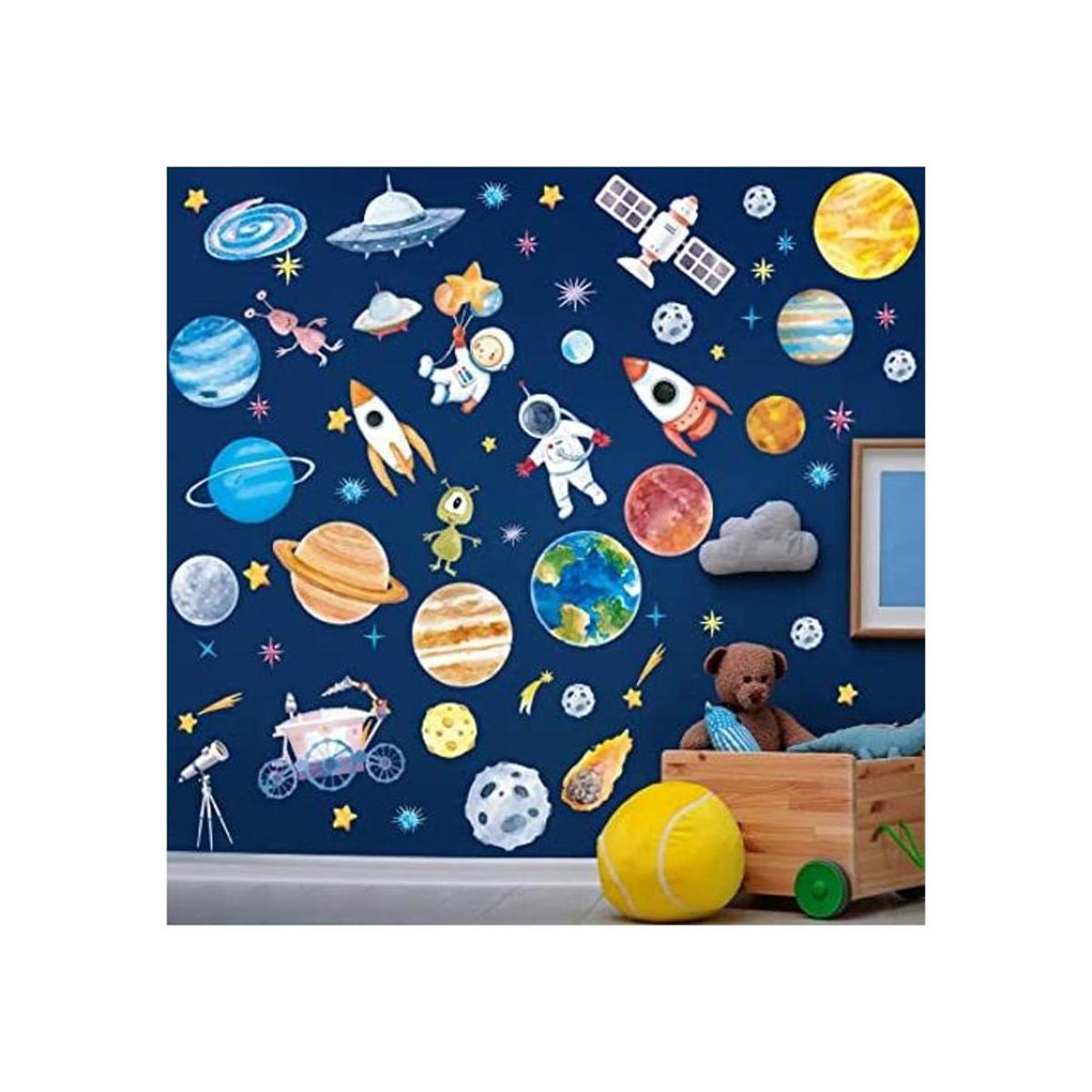 6 hojas de calcomanías de pared para astronauta espacial