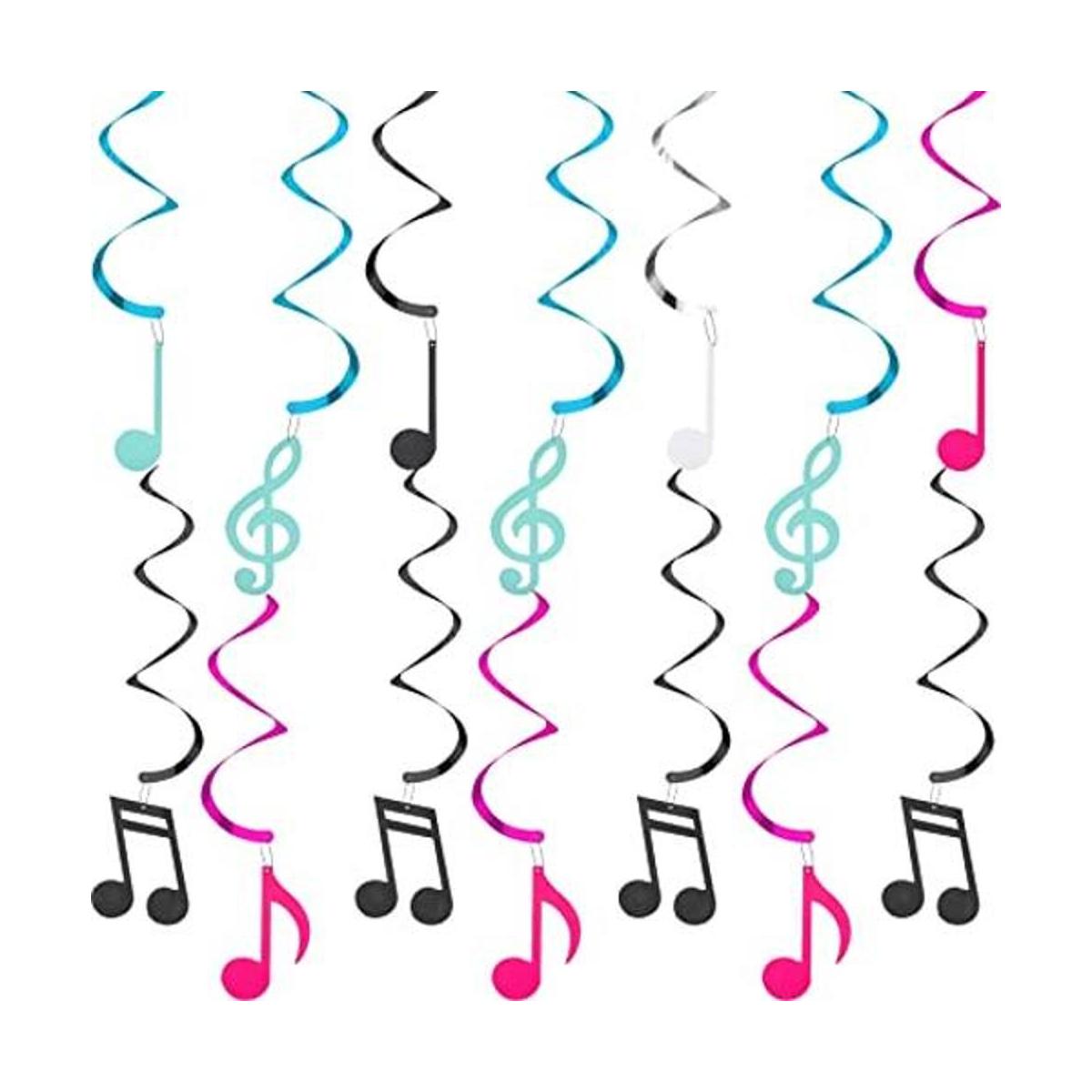 Zonon 25 piezas de espiral para colgar notas musicales