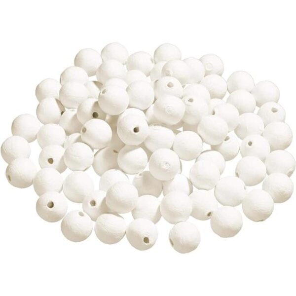 100 piezas de bolas de papel hechas girar naturales
