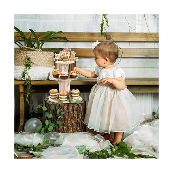 Woodland Baby Shower Decoración de soporte para cupcakes