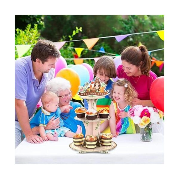 Woodland Baby Shower Decoración de soporte para cupcakes