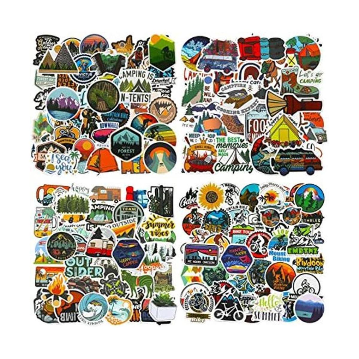 200 calcomanías de vinilo impermeables de naturaleza