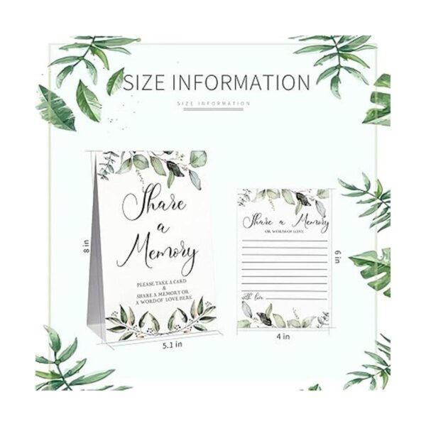 50 tarjetas de memoria de eucalipto verde para compartir