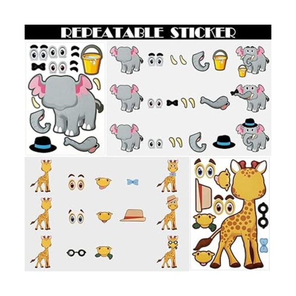 48 hojas de calcomanías de animales de safari para hacer_3