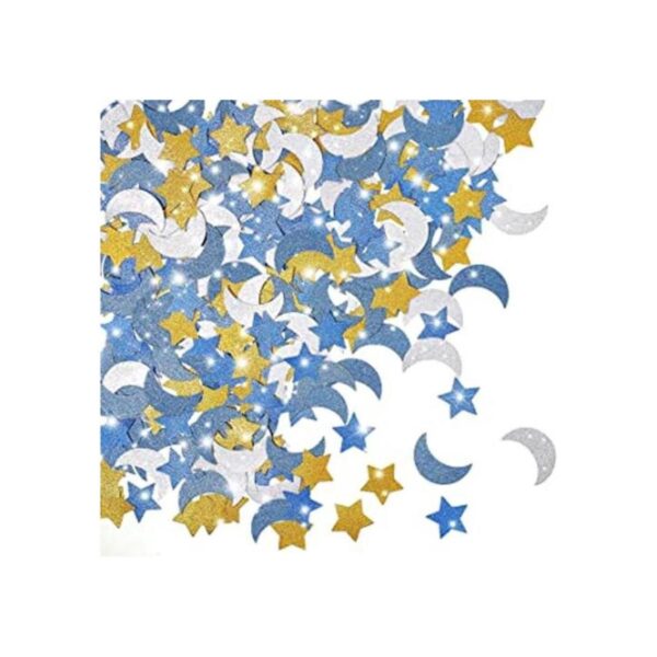 400 piezas de confeti de papel de estrella y luna con_1