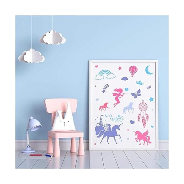 9 plantillas de unicornio plantillas de pintura de