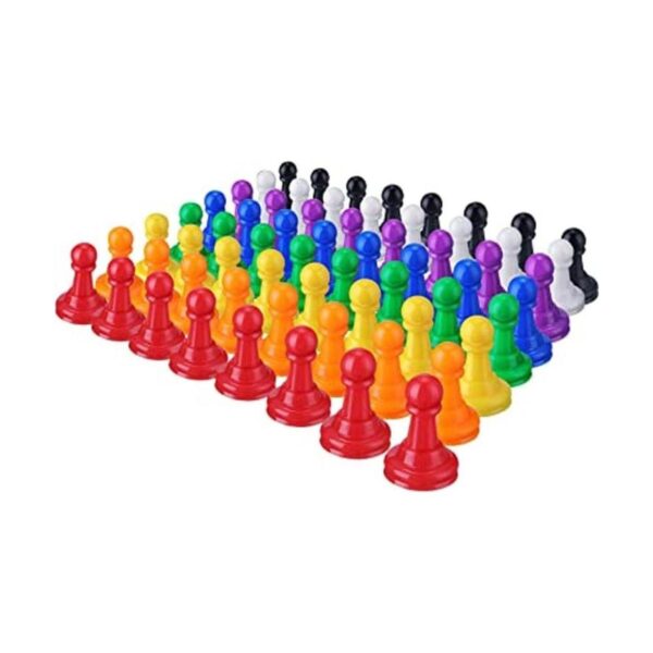 64 piezas multicolor de plástico Pawns Piezas de tablero_1
