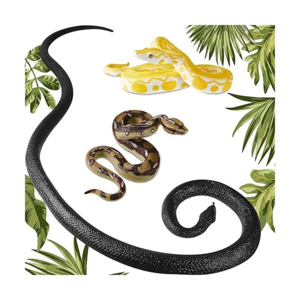 Zomiboo 3 piezas de 53 pulgadas serpiente de goma realista