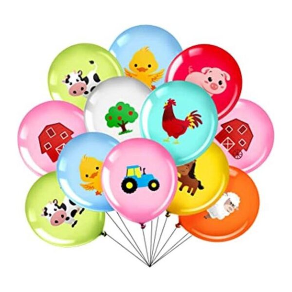 36 globos de animales de granja de 12 pulgadas globos de_1