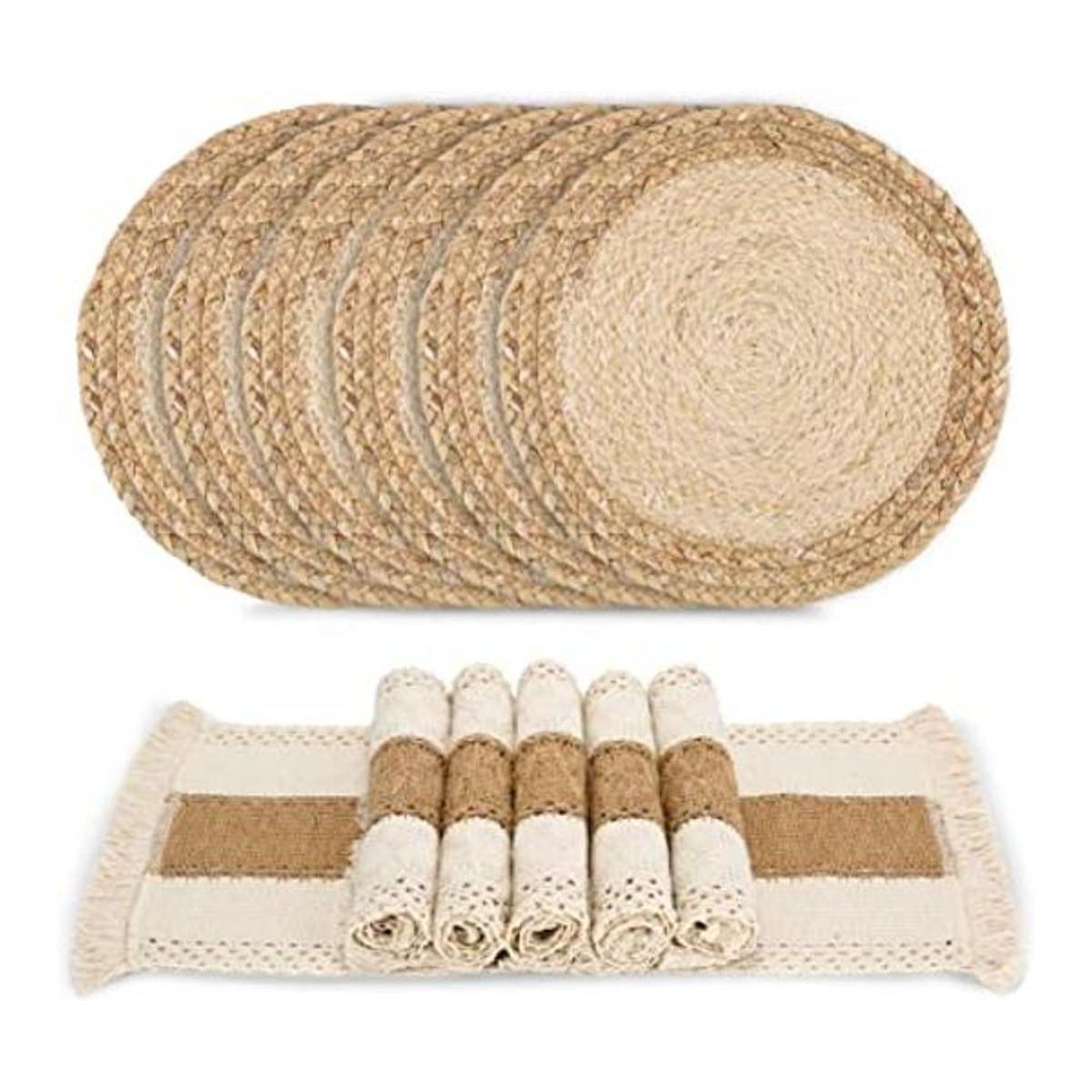 Zology Juego de 6 manteles individuales bohemios hechos a
