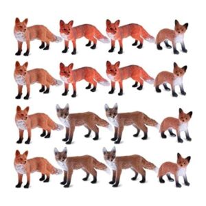 Juego de 16 figuras de juguete de zorro rojo figuras de