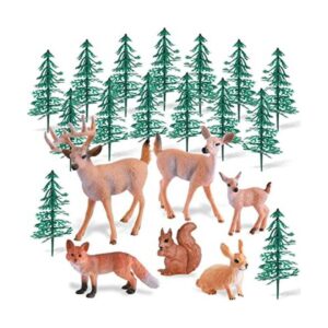 21 figuras de ciervos de árbol figuras de animales del_1