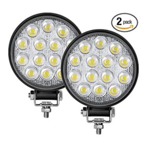 Zmoon Barra de luz redonda LED 2 unidades 4.5 pulgadas_1