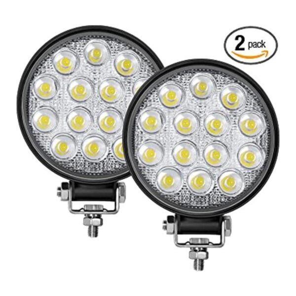 Zmoon Barra de luz redonda LED 2 unidades 4.5 pulgadas_1