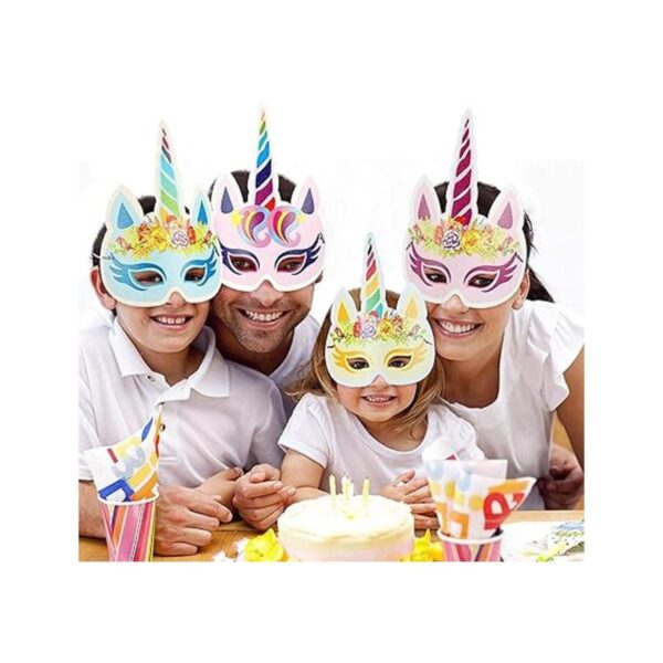 24 máscaras de unicornio para fiestas de cumpleaños de_6