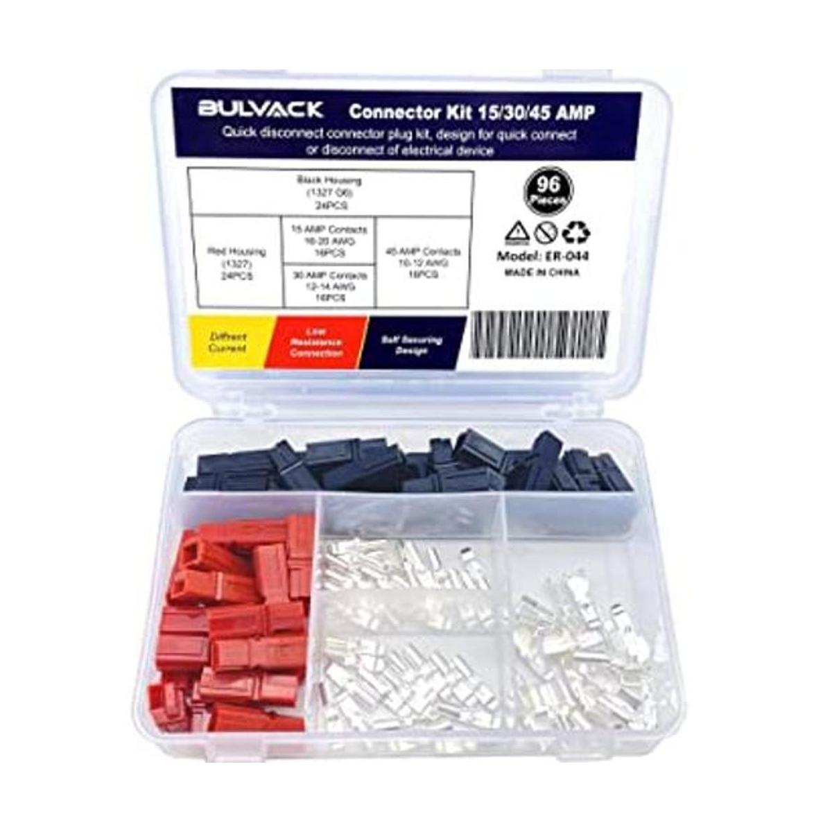 BULVACK Kit surtido de conectores de alimentación de